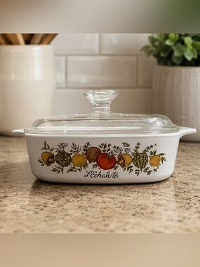 Vintage Corning Ware Spice O’ Life, 95401 A-1-8-Sr 1 qt with Lid (L’Echalote)